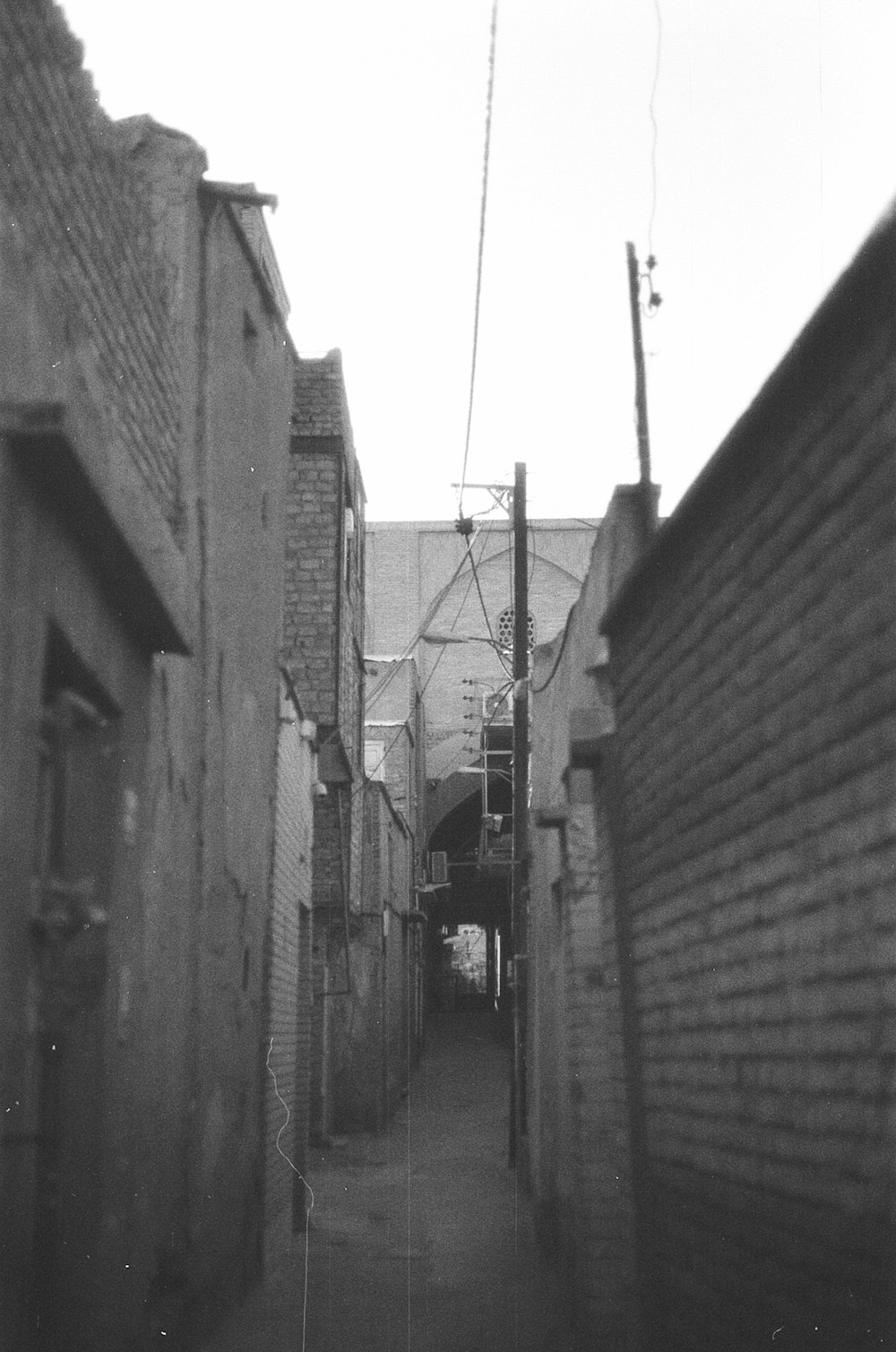 grayscale photo of a street