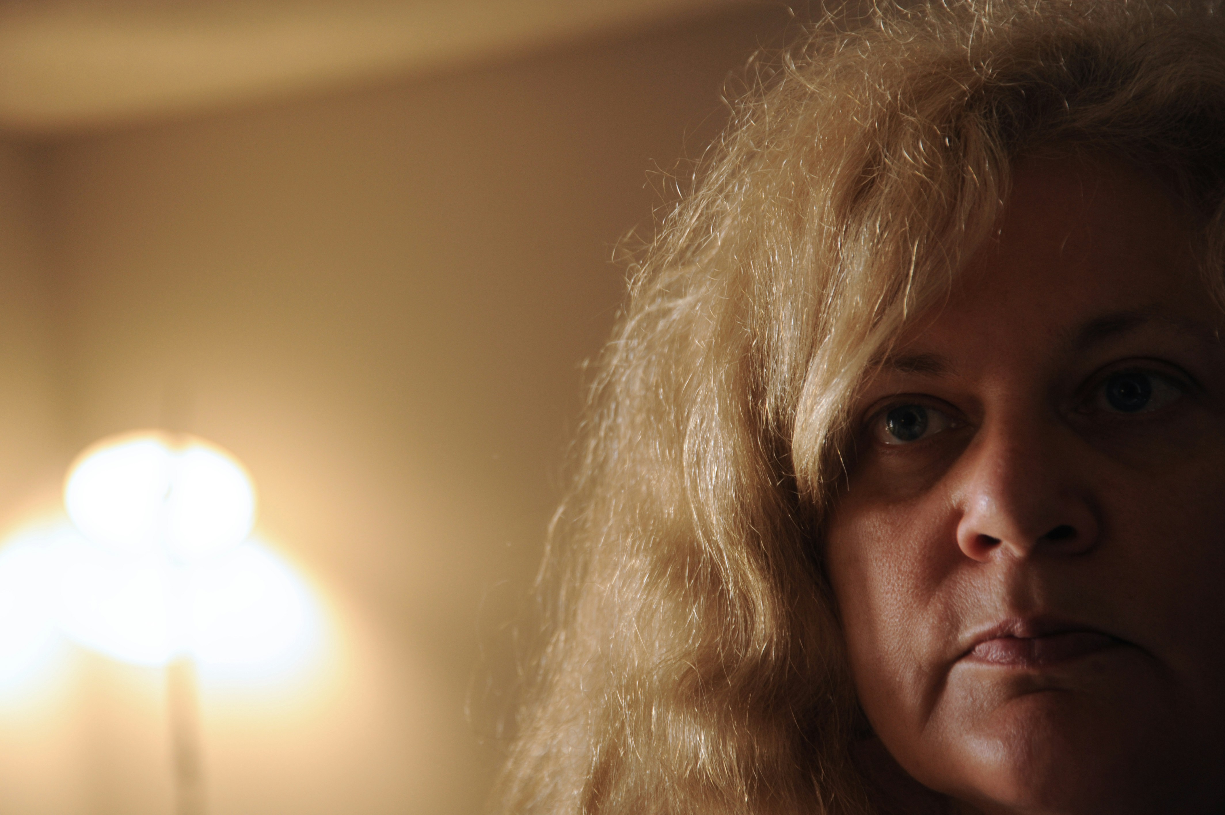 woman with blonde hair smiling