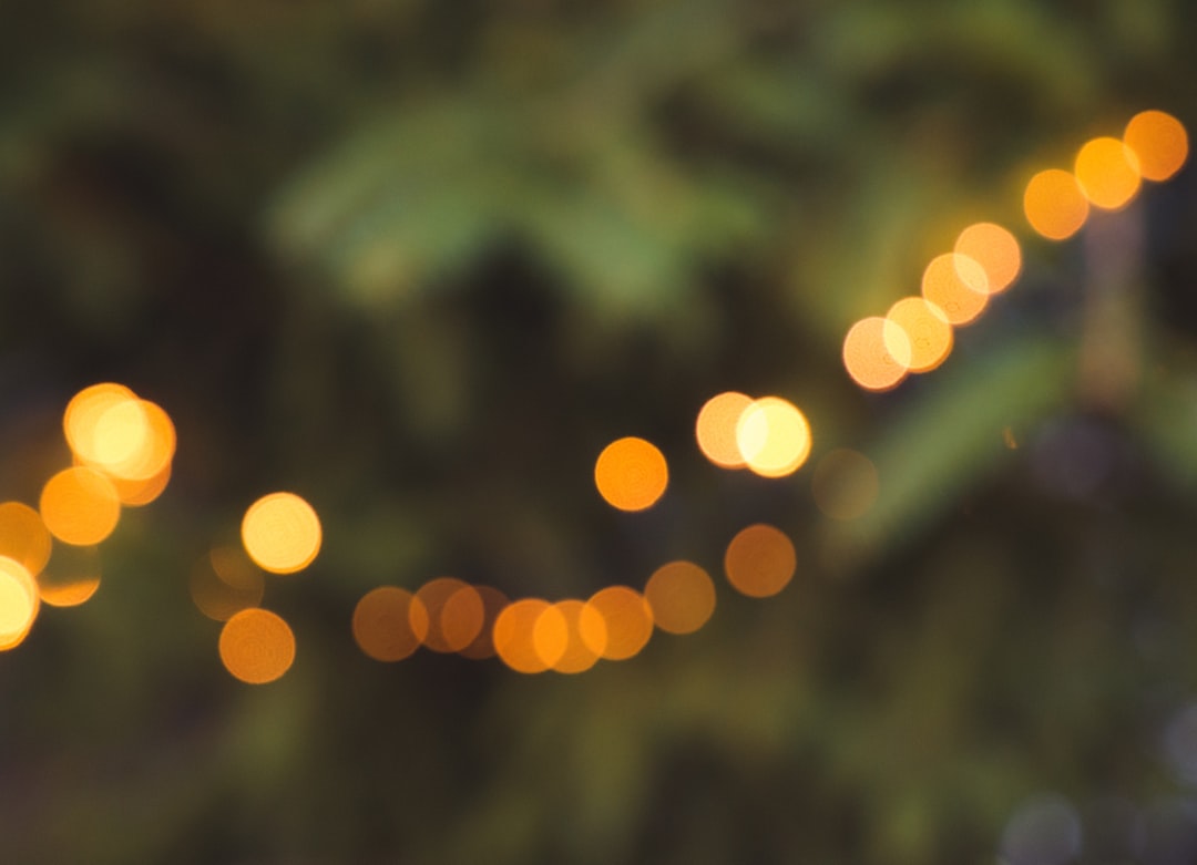 bokeh photography of yellow lights