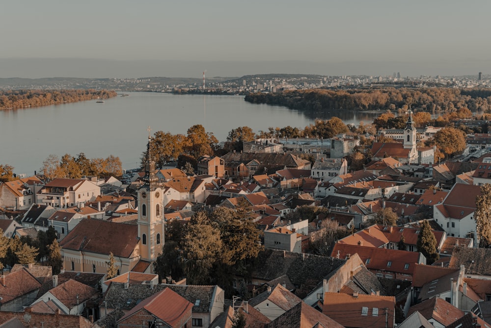 Vue aérienne des bâtiments de la ville pendant la journée