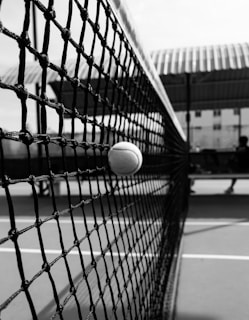 An exciting moment captured during a tennis match.