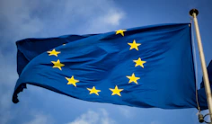 blue and yellow star flag
