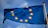 blue and yellow star flag
