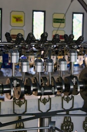 stainless steel and black metal tool