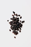 black round fruits on white background