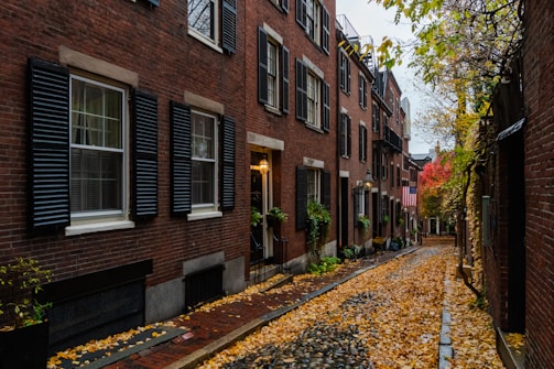 brown brick building near green trees during daytime