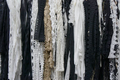 black and white polka dot textile