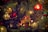 A beautifully decorated Christmas tree with shining lights and ornaments.