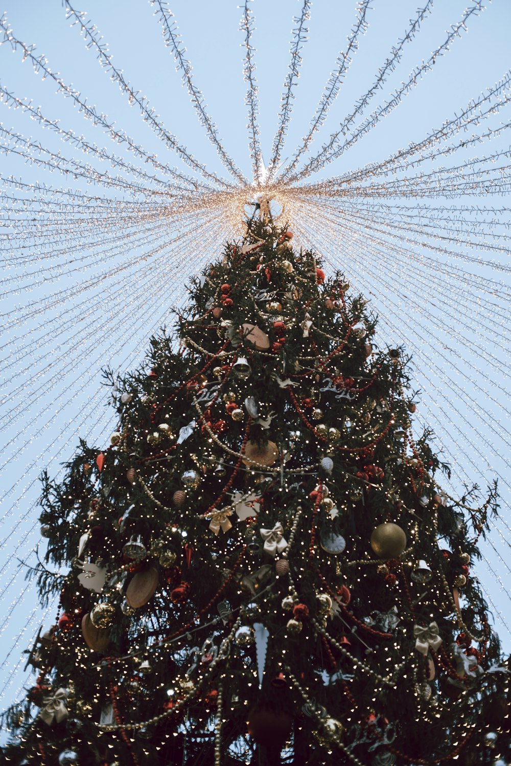 brown and white christmas tree