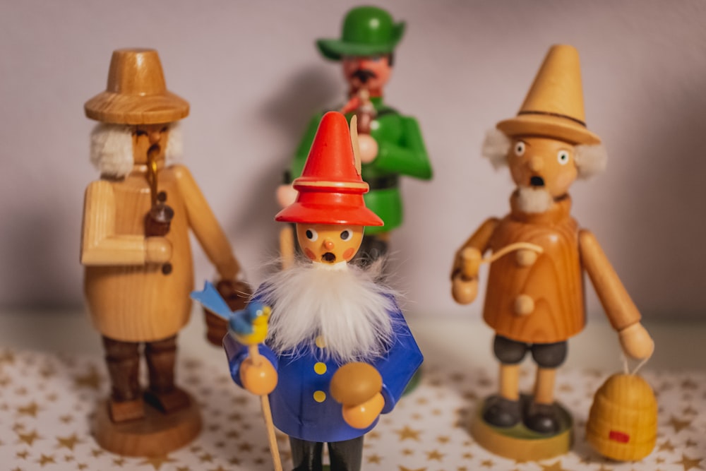 brown haired girl in blue dress figurine