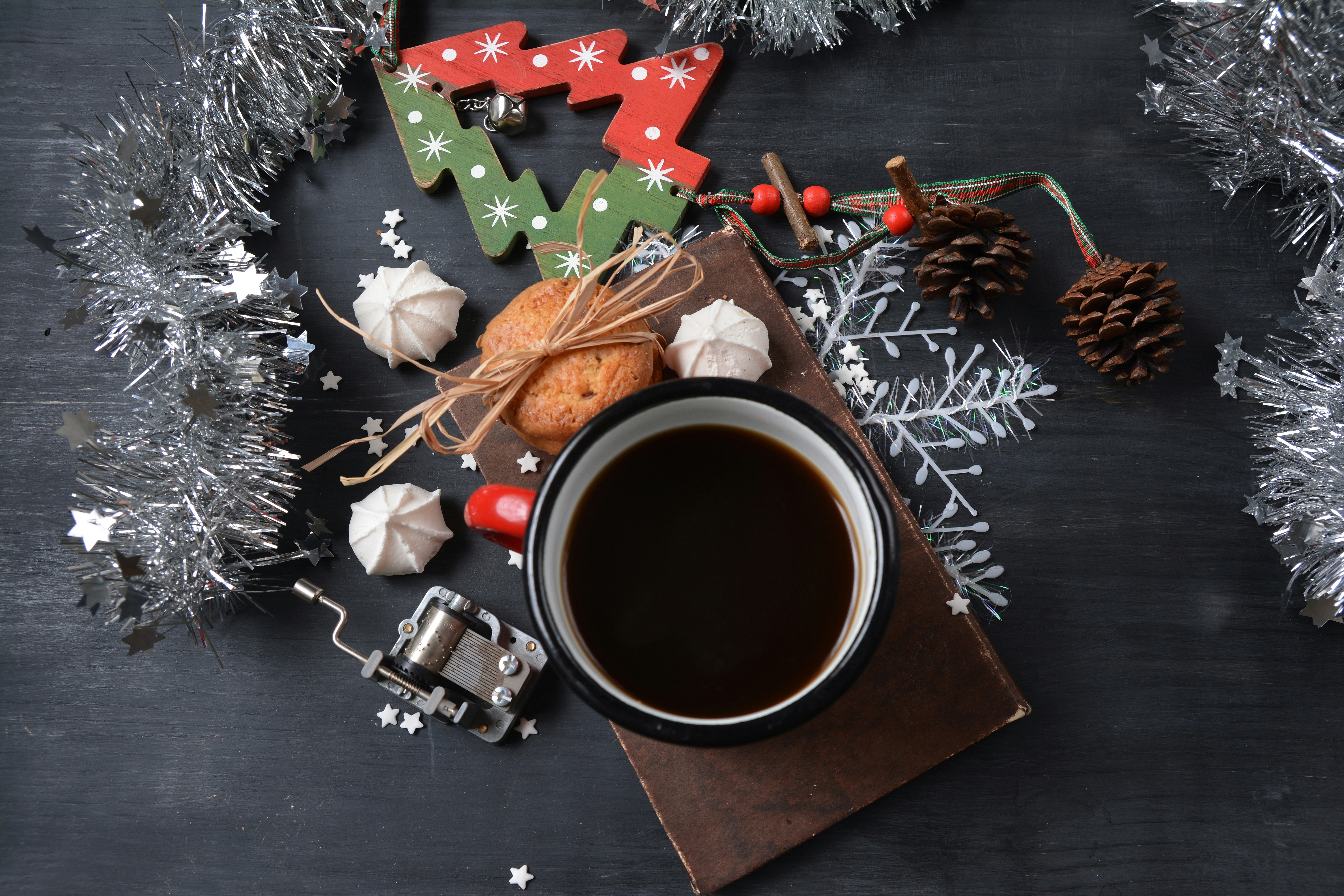 Christmas decoration with coffee