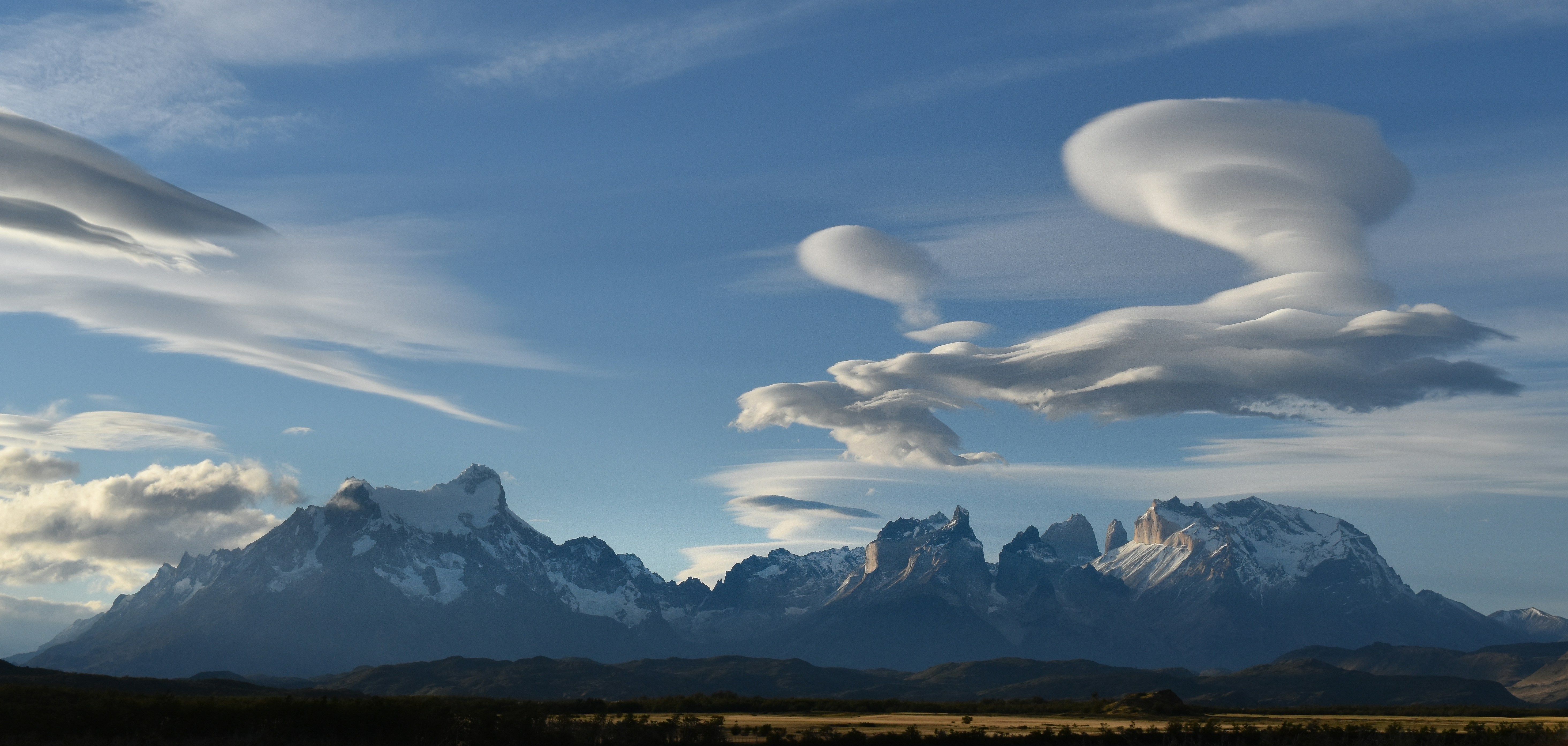 Chantilly clouds over Cuernos del Paine