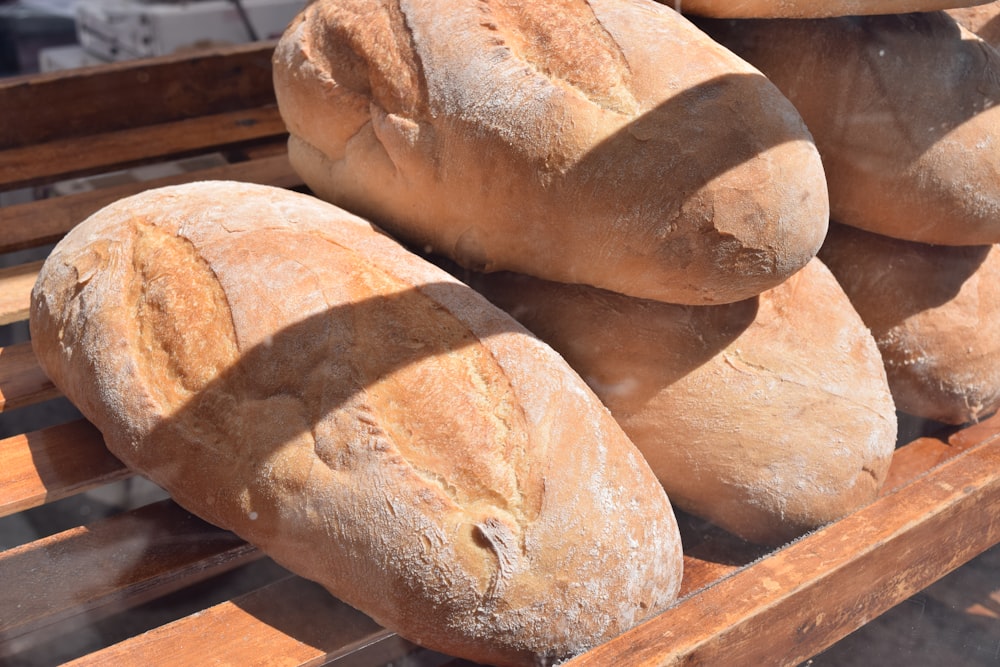 brown bread on brown wooden table