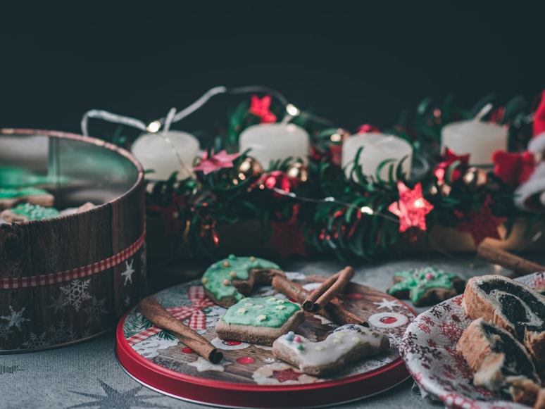 Close up of Christmas Cookies