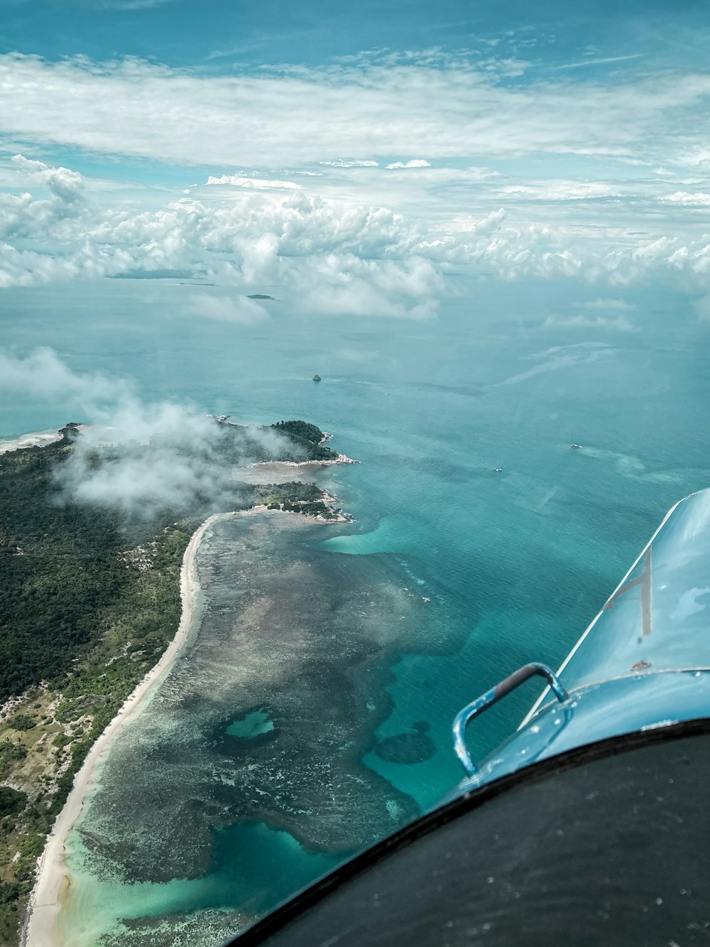 aerial view of lake during daytime