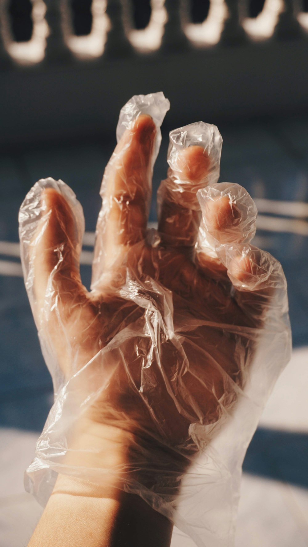 person holding clear plastic bag