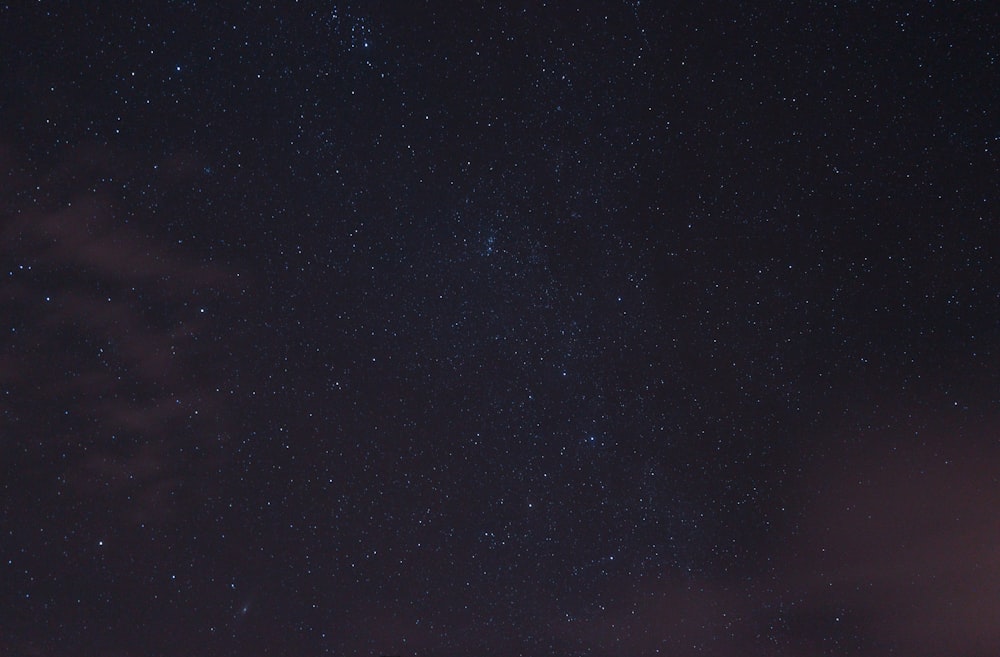 black and white starry night