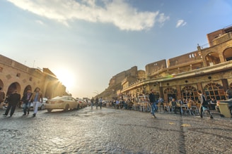 Erbil Citadel Restoration: A panoramic view of Erbil Citadel, showcasing the ongoing restoration eff