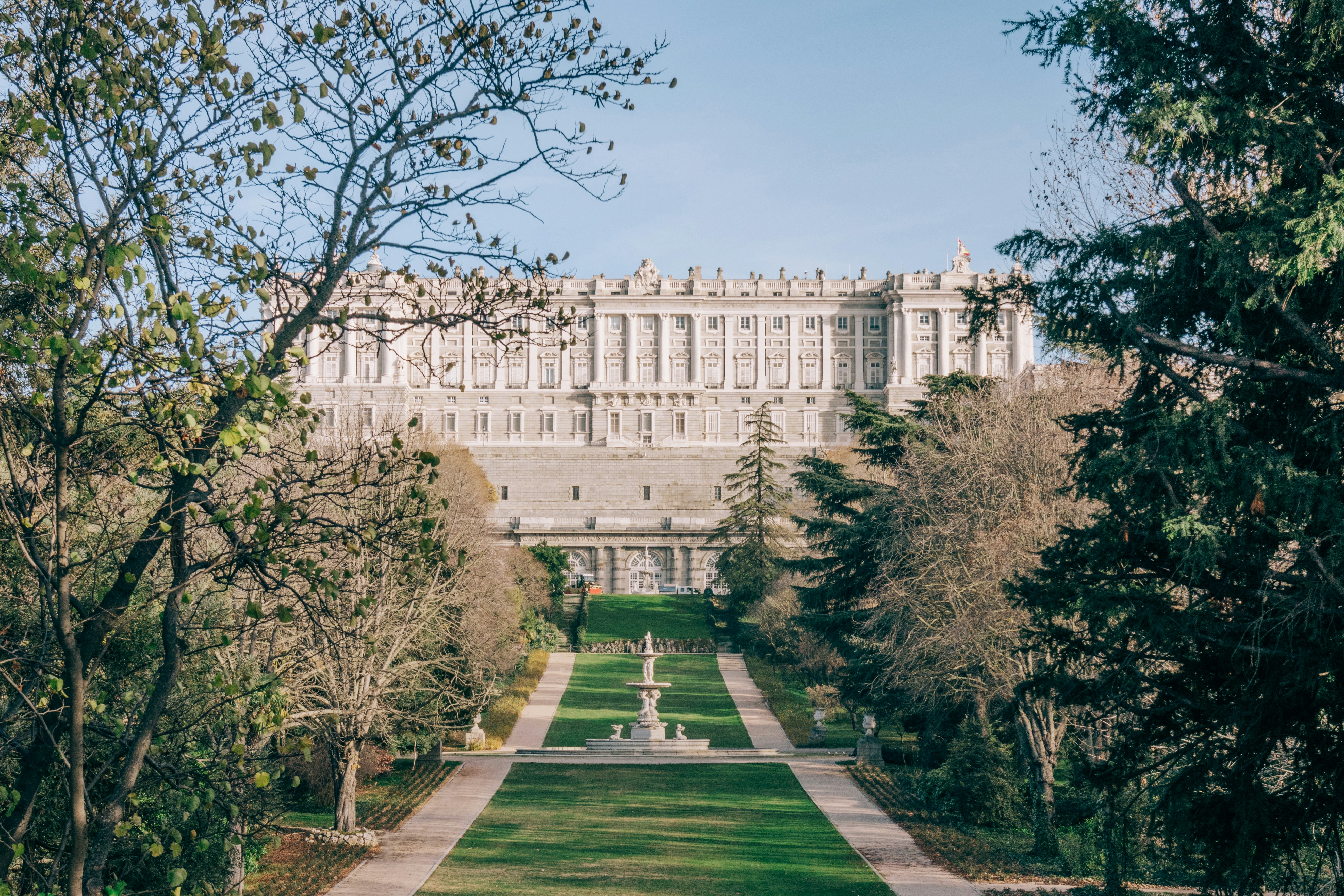 Royal Palace of Madrid, Spain. Shot from Campo del Moro