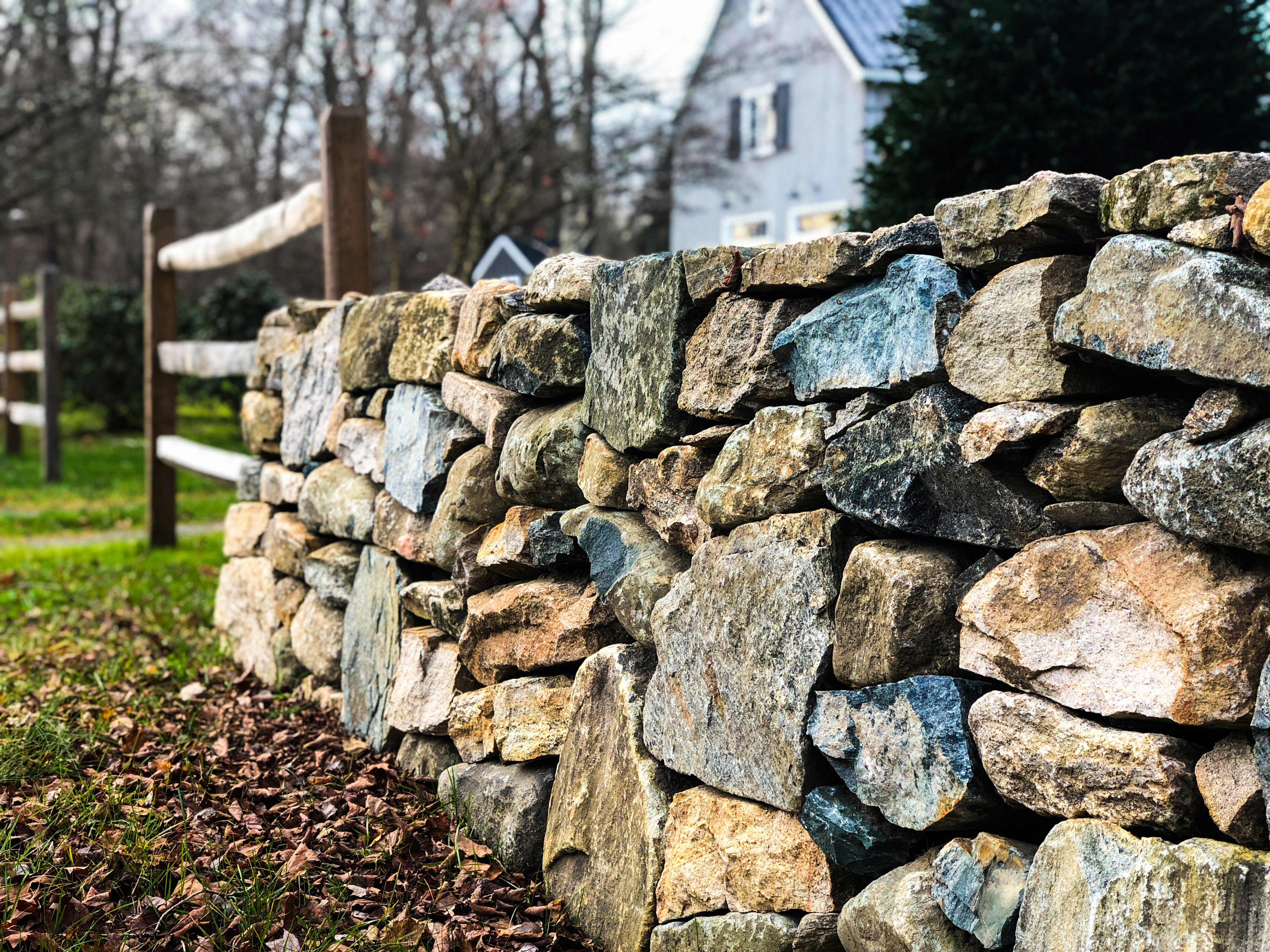 brown and gray stone wall