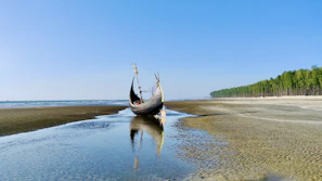 black boat on sea shore during daytime