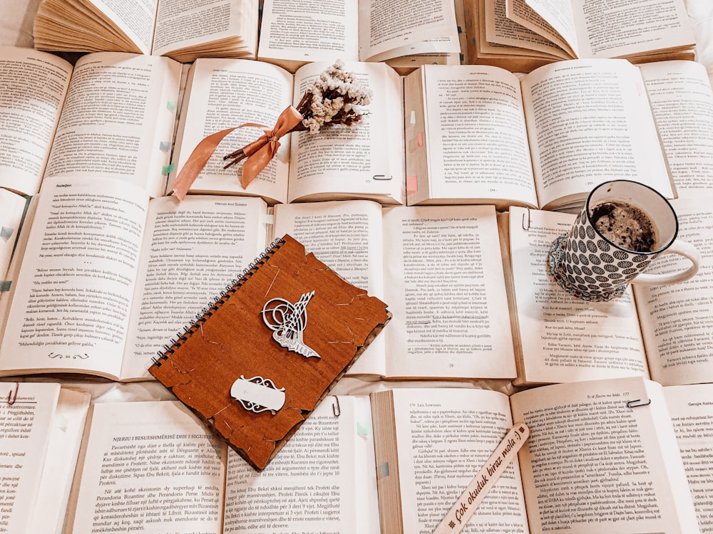 brown book page on brown wooden table