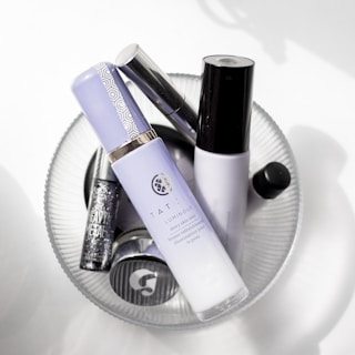 white and purple plastic bottles