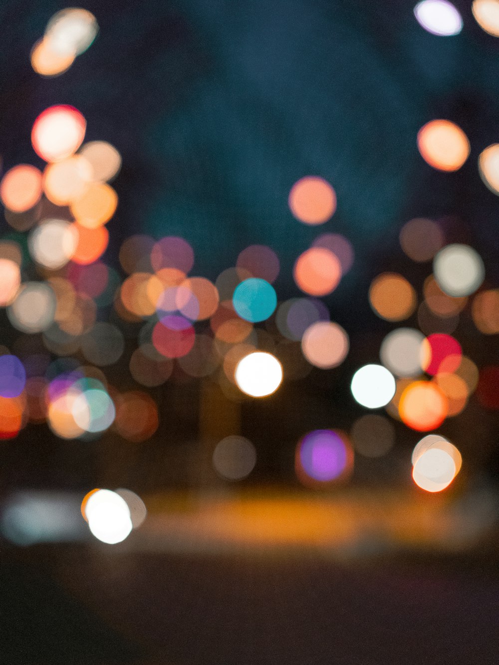 red blue and white bokeh lights