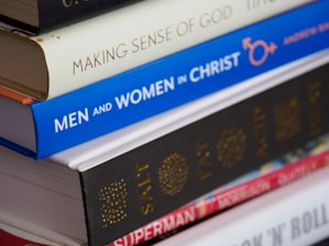 black and white labeled book