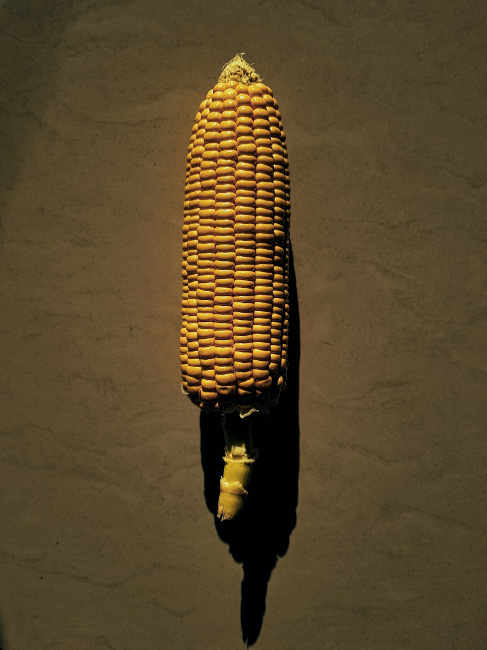 yellow corn on brown textile