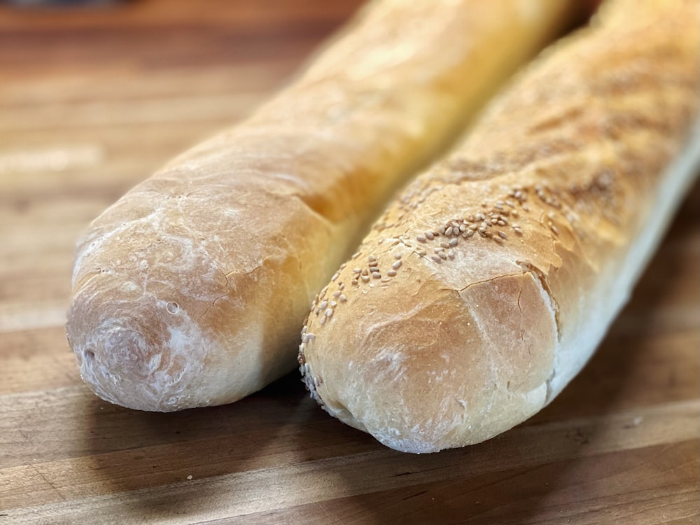 bread on brown wooden table