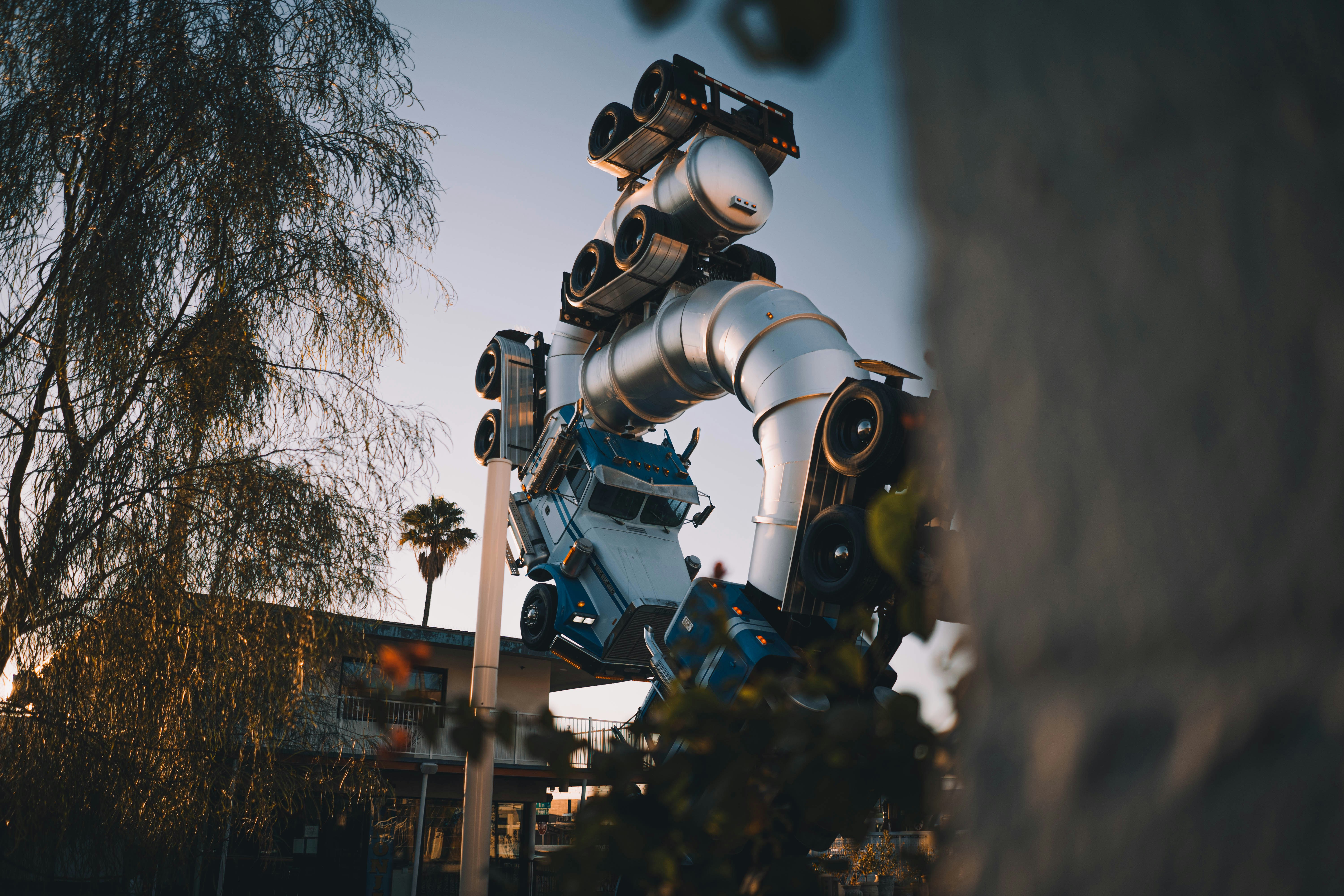 blue and gray robot toy