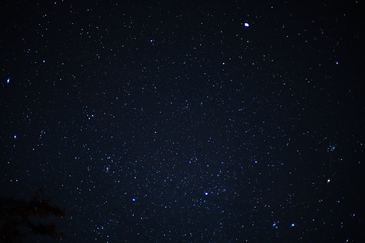 A starry night sky full of cosmic energy