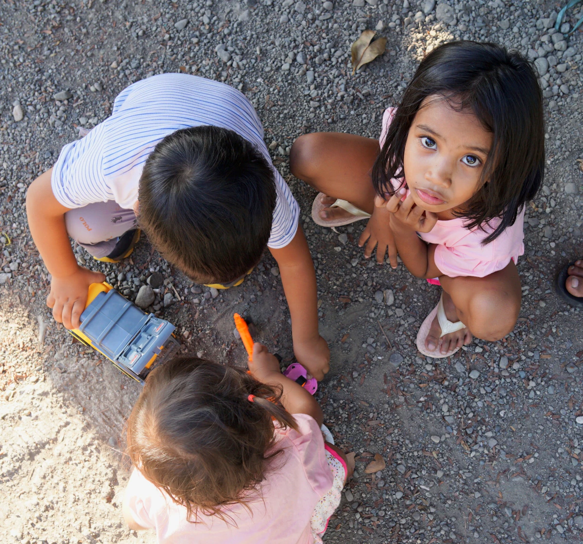 Children running and playing outdoors