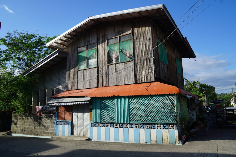 green and brown wooden house