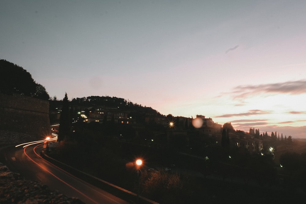 city buildings during night time