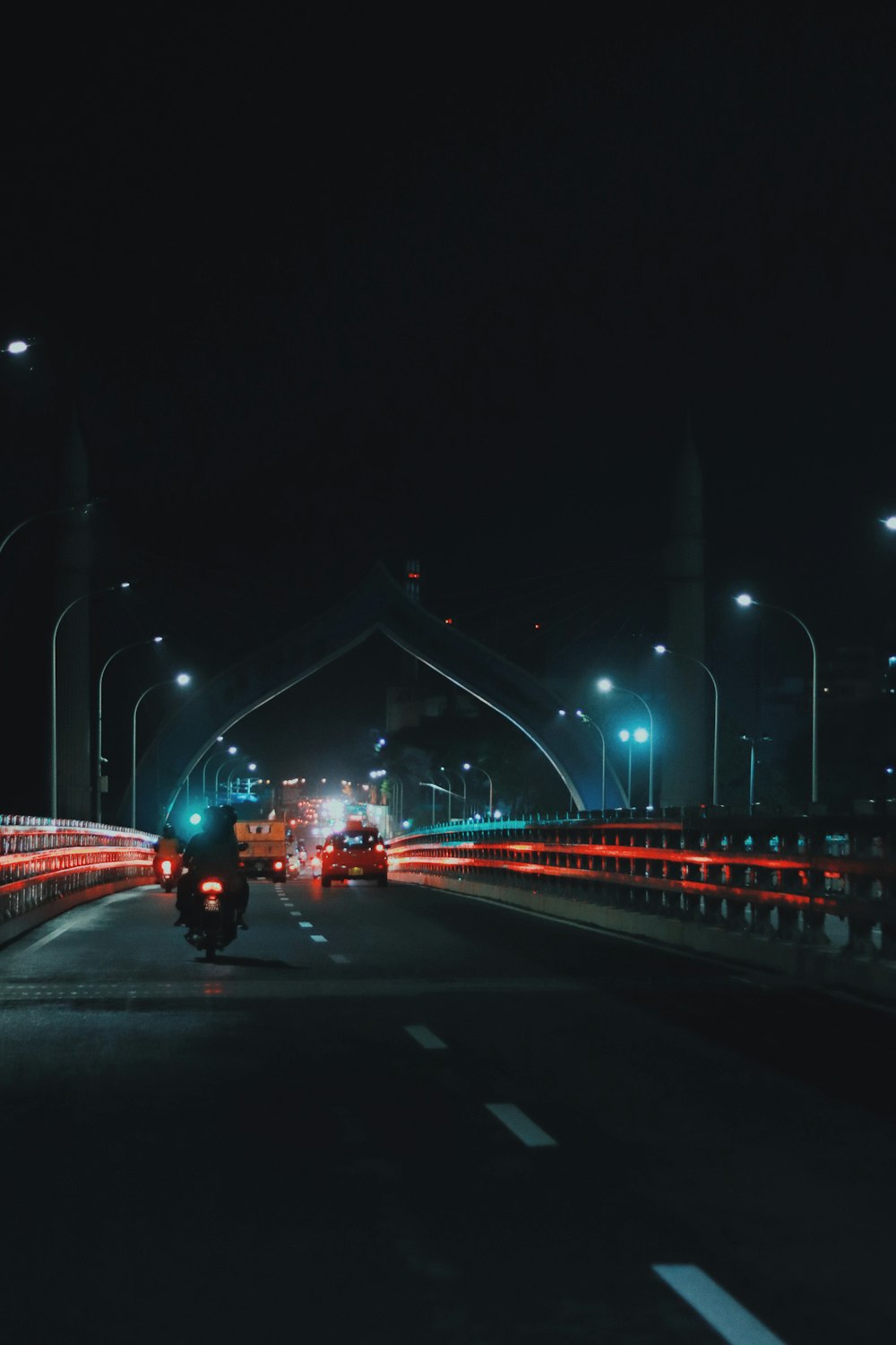 cars on road during night time