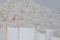 Samples of cellulose paste products in different shapes.