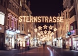 a street that has a sign that says sternstrasse on it