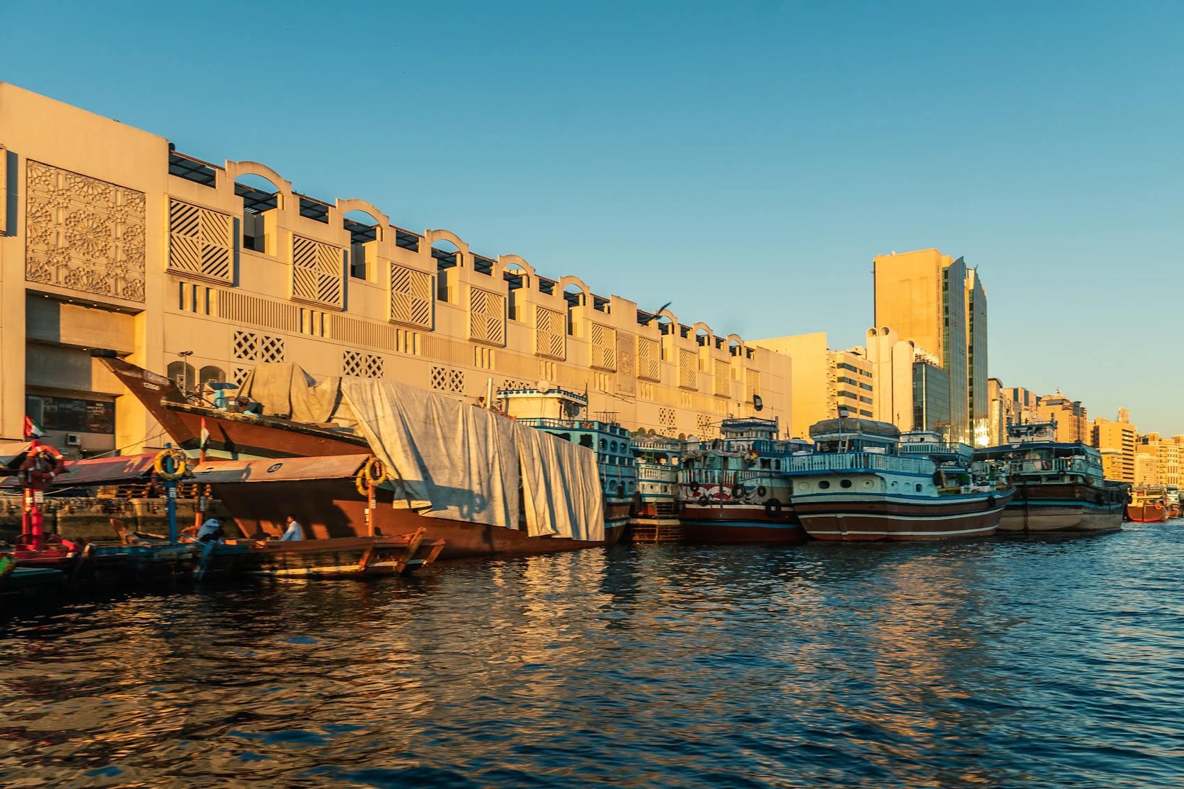 Traditional buildings beside Dubai Creek