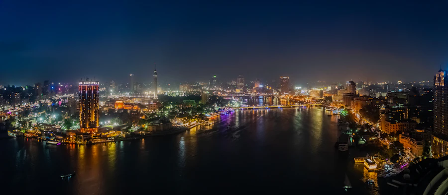 Ночной skyline Каира