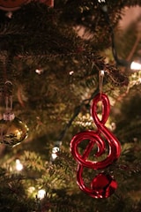 red and gold christmas baubles