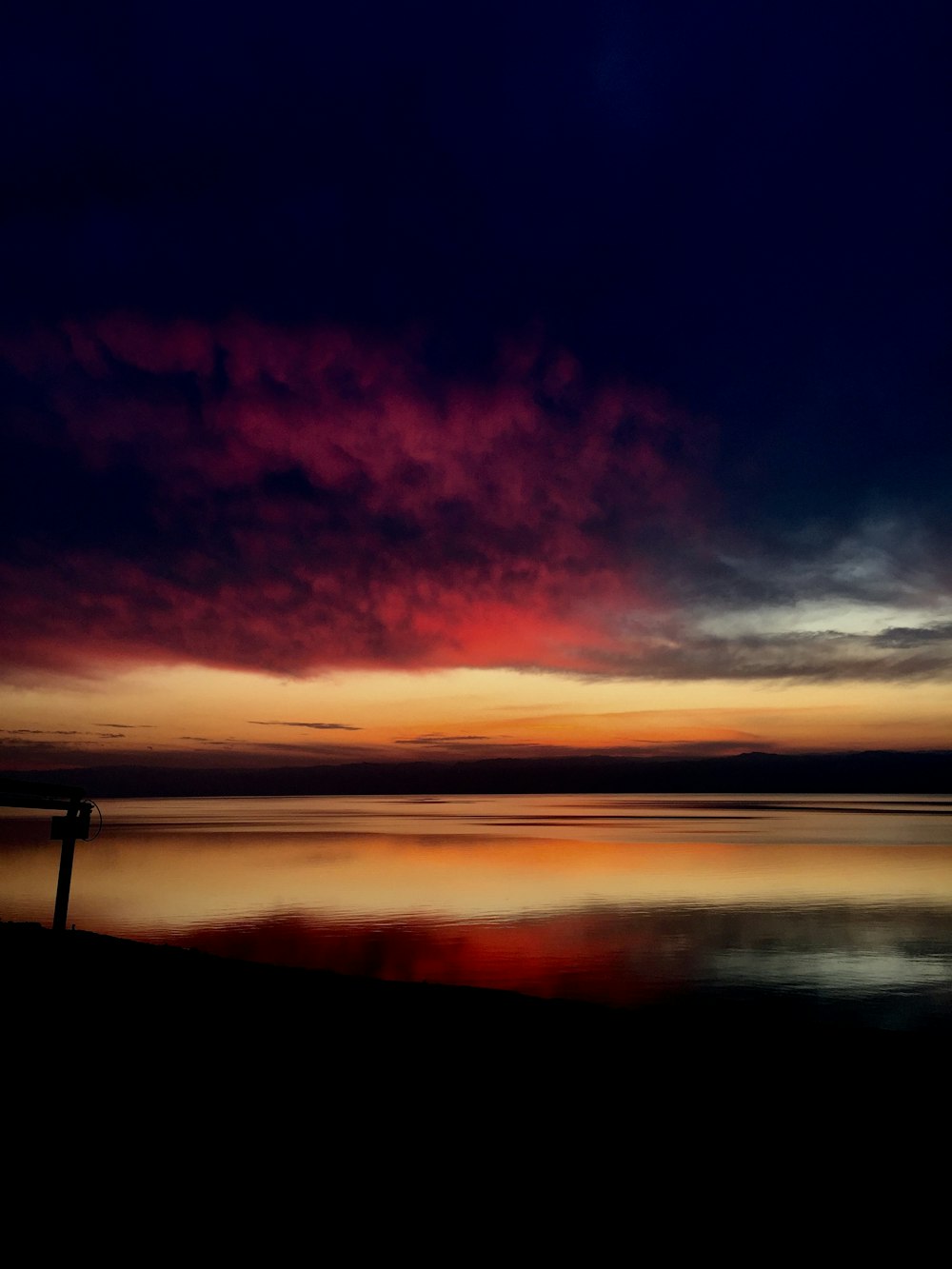 body of water under cloudy sky during sunset