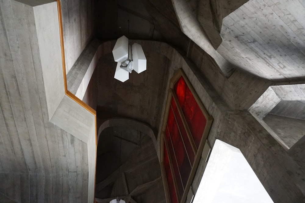 white pendant lamp on ceiling