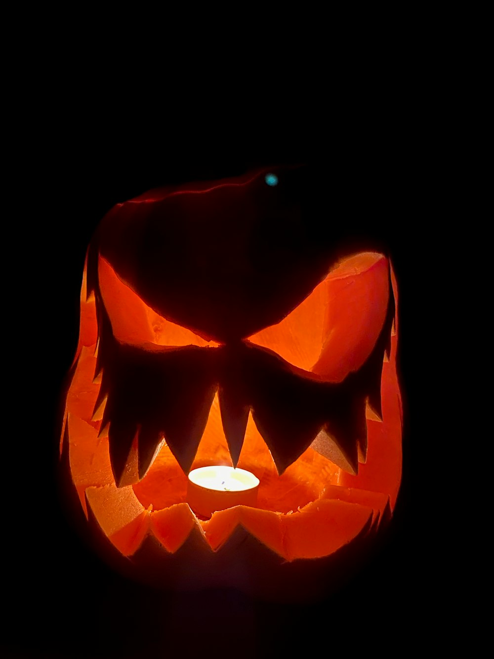 jack o lantern with light