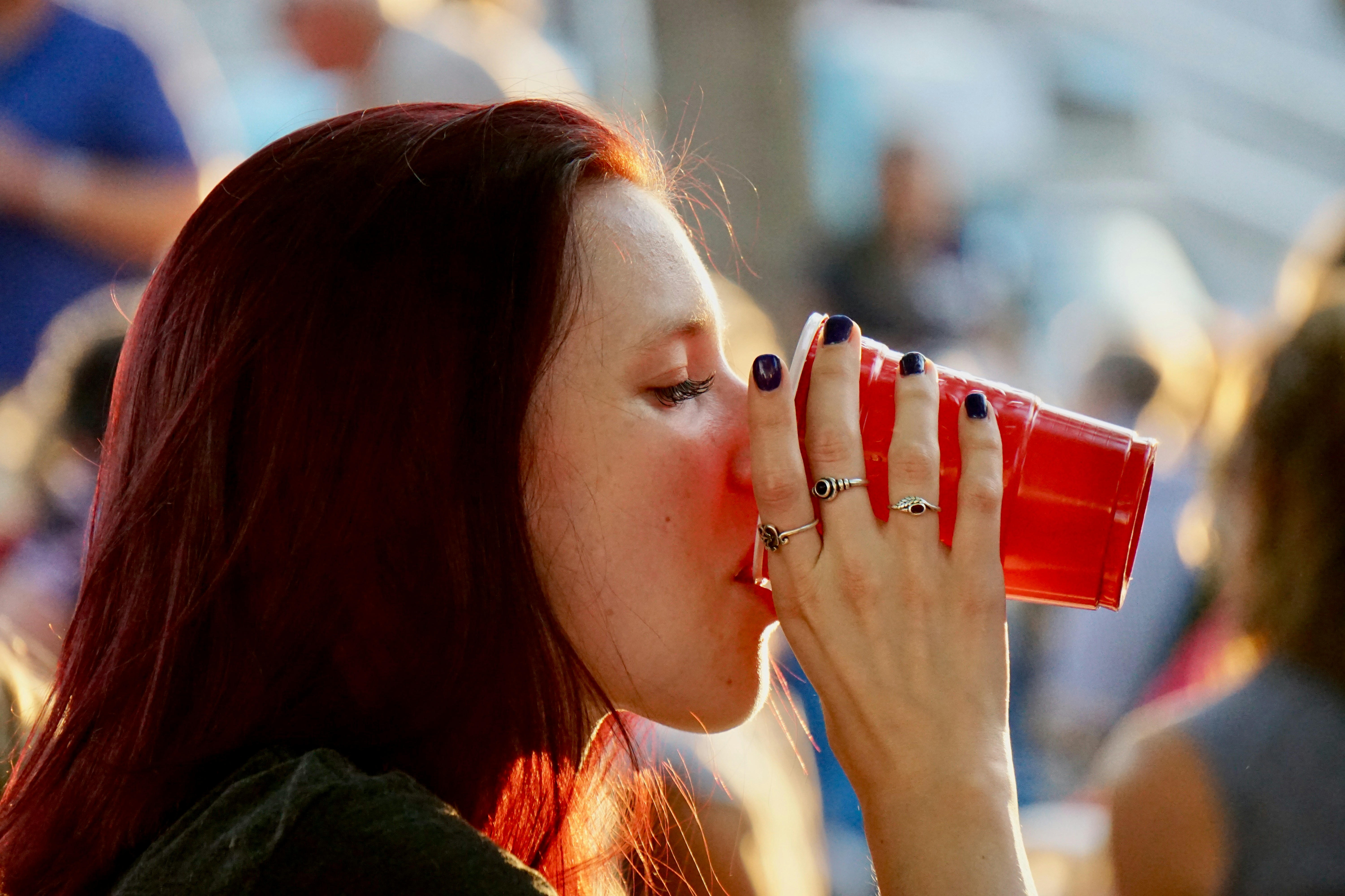 Woman drinking water