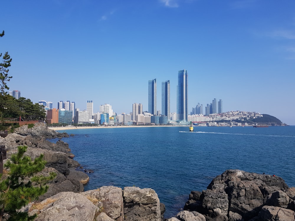 city skyline across body of water during daytime