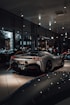 cars parked in front of building during night time