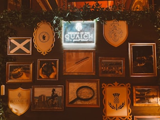 Scottish Whisky for Beginners scottish pub wall with frames