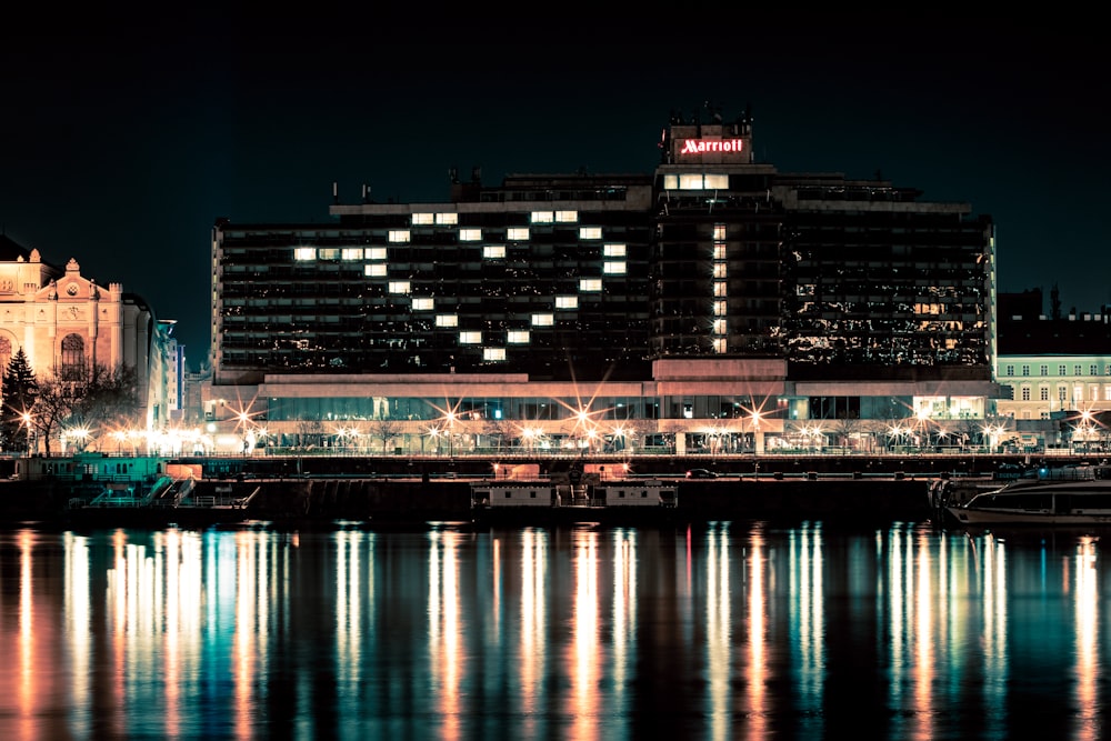 a large building with a smiley face on the side of it